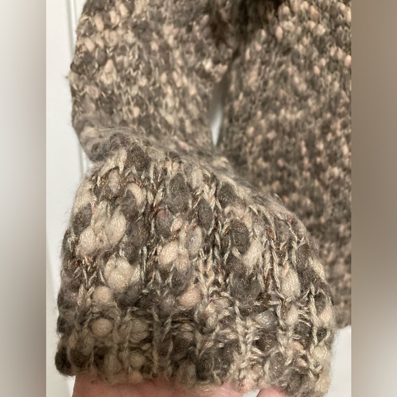 J. Jill Brown Multicolor Popcorn Knit Wool Blend Long Sleeve Sweater - Picture 5 of 7